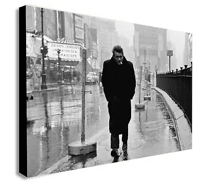 James Dean In Times Square - Canvas Wall Art Framed Print. Various Sizes • £12.99