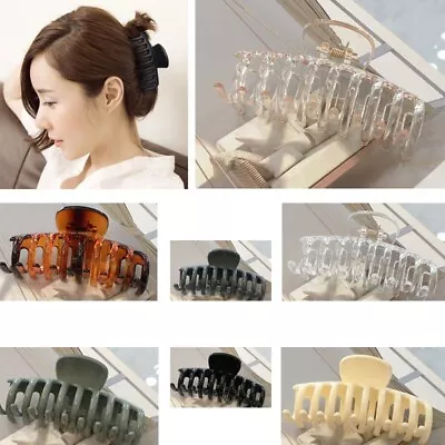 $4.39 • Buy Women Claw Clip Tough MultiColors Hair Claw Clips Crab Accessories Large Size AU