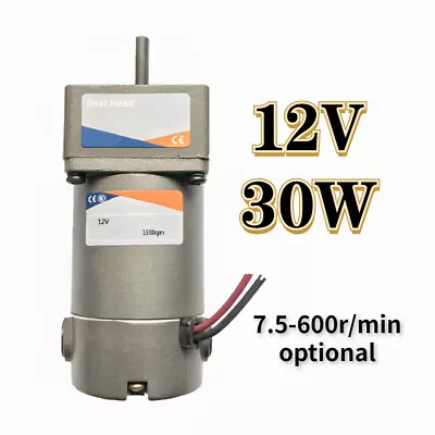  Adjustable Variable Gear Reducer Motor Round Shaft Motor 7.5-600r/min DC12V 30W • $79.98