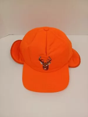 $18.90 • Buy Vintage Winchester Buck Deer Hunter Blaze Orange INSULATED Hat Ear Flap Snapback