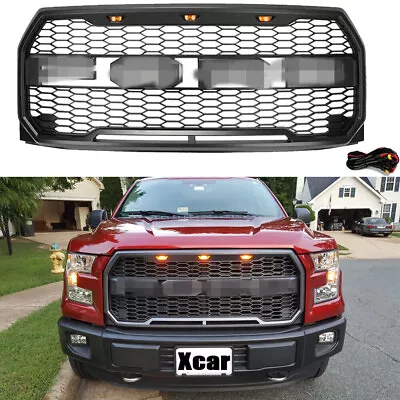 For 2015 2016 2017 Ford F150 F-150 Grill Raptor Style Front Bumper Grille Black • $96.99