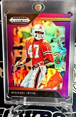 2019 Panini Prizm Draft Picks PURPLE Dallas Cowboys MICHAEL IRVIN #65 Miami HOF • $2.99