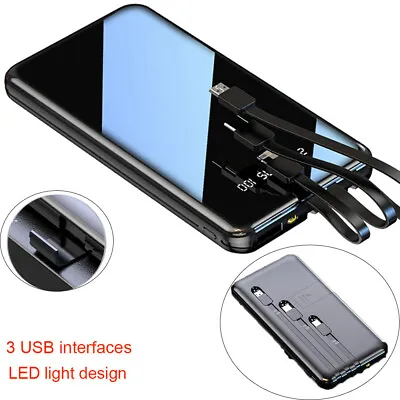 10000000mAh Power Bank 3 USB Backup External Battery Pack Charger For Cell Phone • $15.92