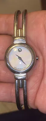 Movado Swiss Made Harmony Mother Of Pearl Dial Stainless Bangle Watch 84 A1 809 • $150