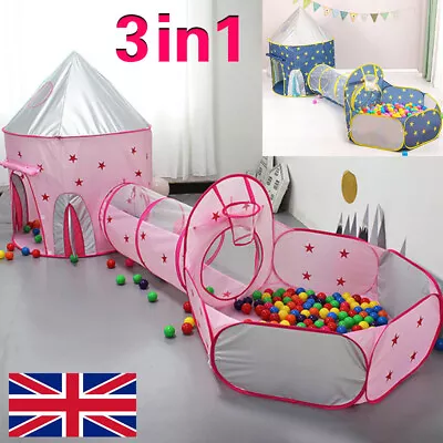 Portable Playhouse Kids Play Tents Pop Up Playpen Baby Toddler Crawl Balls Pit • £7.89
