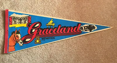 Vintage 1982 Graceland MEMPHIS 30  Pennant  Nice Color • $49.99