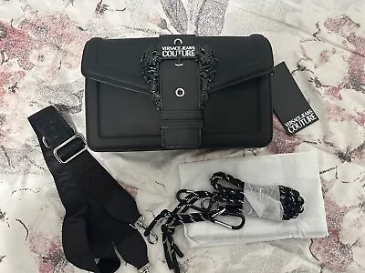 VERSACE JEANS COUTURE Two Way Shoulder BagVeganBlackOriginal Price $395! NWT! • $250