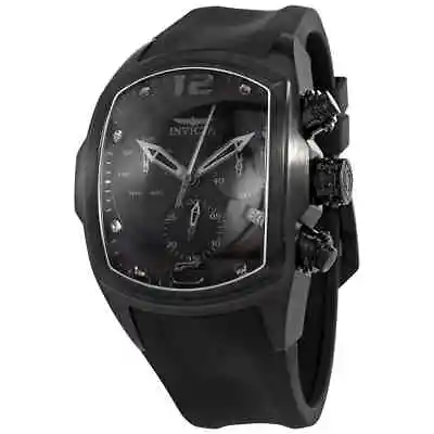 Invicta Men's Lupah Chronograph Black Dial Black Ion-plated Black Rubber Watch • $148.90