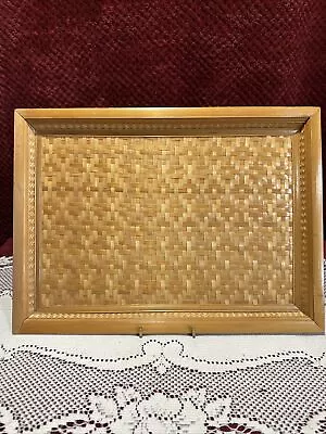 Vintage Chinese Rectangular Bamboo  Tray Double Layer. Vintage 1970’s • $22