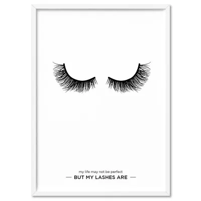 Eyelashes Quote Typography Print. Beauty Wall Art. Canvas Or Poster | TYP-100 • $156.95