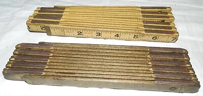 2 Vintage 72  Folding Rulers - 1 Ideal 35-220 - 1 Unknown • $8.80