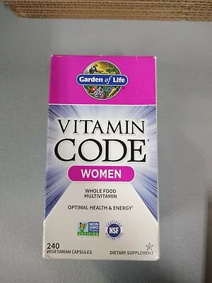Garden Of Life Vitamin Code Women 240 Capsules Multivitamin EXP 6/24 • $42