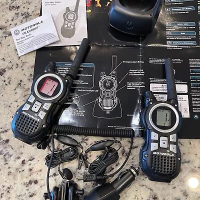 (2) Motorola MR350/351 Talkabout 2Way Radios 35m Walkie Talkies & Charger TESTED • $28.85