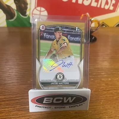 Jacob Watters Auto 47/50 Gold Bowman 1st 2023 Oakland A’s • $12.74