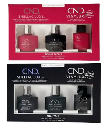 £15 • Buy CND Exclusive Shades Shellac Luxe Vinylux 3 Piece Gift Set - Choose Shade