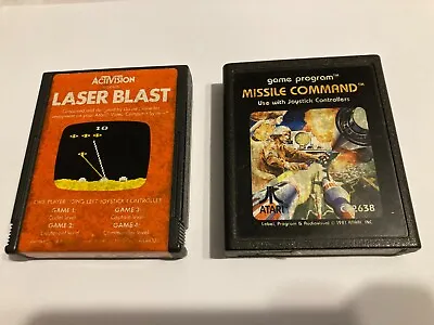 Laser Blast And Missle Command -  Atari 2600. - Tested  Works Great • $10.99