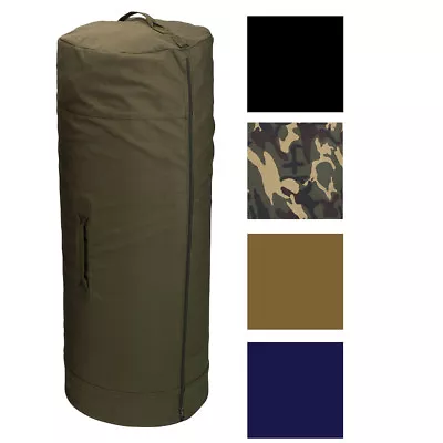 Side Zipper Duffle Bag Military Duffel Heavy Duty Cotton Canvas Army Sea Cargo • $23.99