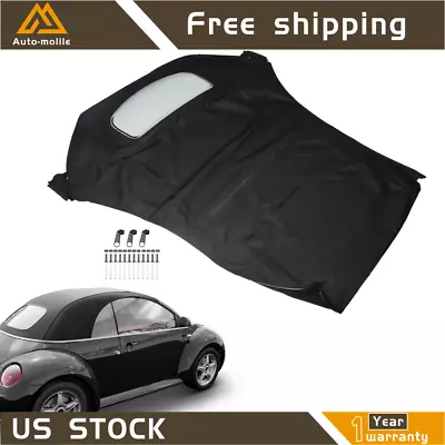 Convertible Soft Top Black For 2003-2008 2009 Volkswagen VW Beetle Convertible • $345.59