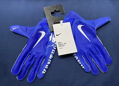 Nike Vapor Jet 7.0 Kentucky Wildcats Football Gloves Blue (DX5238-417) Sz Medium • $90