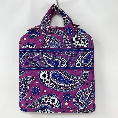 Vera Bradley Boysenberry Tech Organizer Travel Zip Case Hand Bag Cosmetic • $17.85