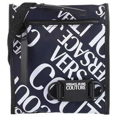 VERSACE JEANS COUTURE Logo Crossbody Bag Blue Versace Logo Bag RP £149.00 • $123.21