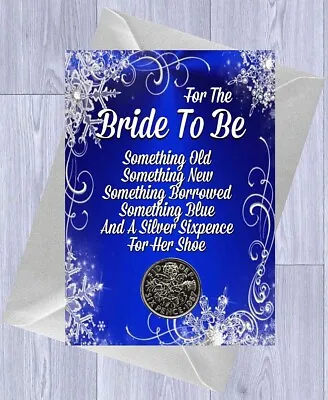 £2.75 • Buy LUCKY SIXPENCE Wedding, BRIDE Keepsake Gift, Gift Card & Envelope