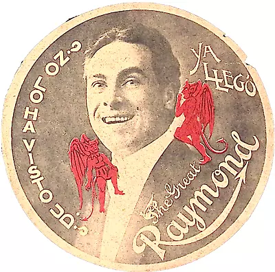 1890s The Great Raymond Magician 4.75  Label ESPANOL Red Devils  Mytempsicosis • $46.99