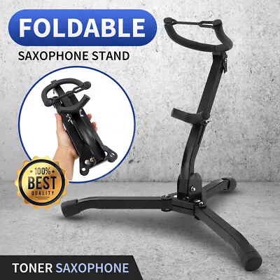 Saxophone Stand Tripod Folding Holder For Alto Sax Portable Metal • $22.78