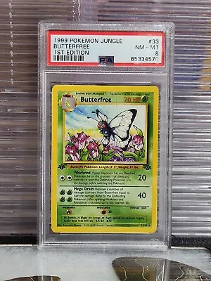$35.99 • Buy Pokemon PSA 8 NM-MT Butterfree 33/64 1st Edition Jungle Uncommon