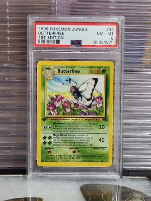 $35.99 • Buy Pokemon PSA 8 NM-MT Butterfree 33/64 1st Edition Jungle Uncommon