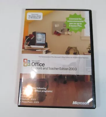 Microsoft Office Student And Teacher Edition 2003 Word Excel With Product Key • $8.95