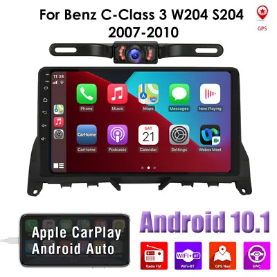 For Mercedes Benz C-Class W204 S204 9'' Android 11 CarPlay Stereo Radio GPS +Cam • $129.99