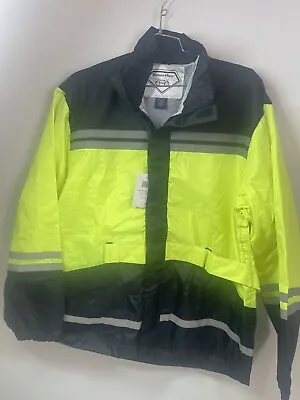 Men’s Motorcycle Wind And Rain Suit Reflective And Bright New With Tags L/XL • $69