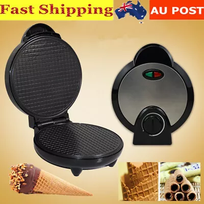 Nonstick Waffle Cone Maker Electric Ice Cream Cone Maker Eggs Roll Maker Machine • $99.99