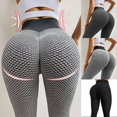 £6.22 • Buy Womens High Waist Yoga Pants Anti Cellulite Leggings Butt Lift TikTok Sport Gym