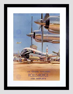 86016 ADVERT TRANSPORT PLANE VICKERS VANGUARD JET Decor Wall Print Poster • $24.95