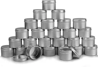 27Pack 2Oz Metal Round Tins Aluminum Tin Can Containers With Screw Lid For Salve • $28.99