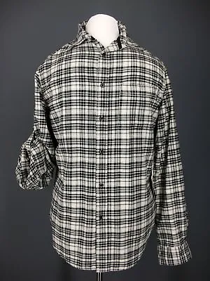 MOSSIMO Shirt M Mens Gray Roll Up Sleeve Woven Black White NEW NWT • $9.36