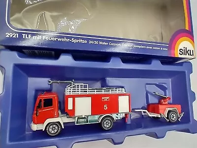 Siku 2921 Mercedes Feuerwehr Fire Truck + Water Canon Trailer Scale 1:55 Code 3? • £34