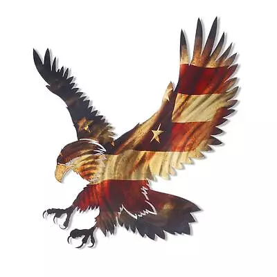 3D Metal Wall Art - Bald Eagle American Flag Wall Decor - Patriotic Country Wall • $86.90