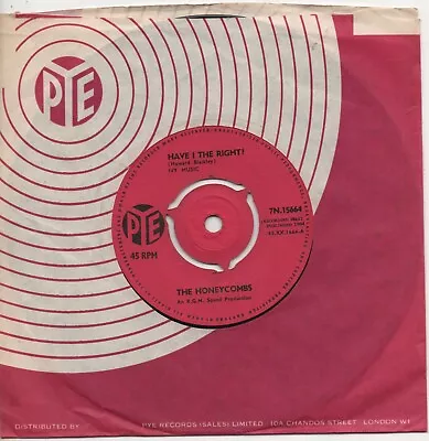 £7.99 • Buy THE HONEYCOMBS Have I The Right*please Don't Pretend Again 1964 UK PYE RGM 45