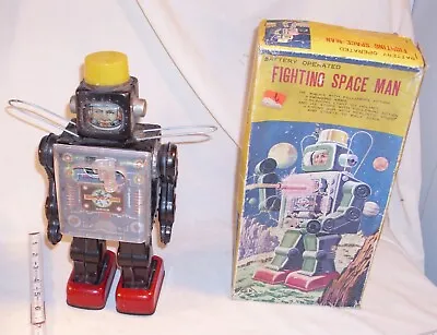 Fighting Space Man Robot Tin Battery Toy Horikawa Japan 1967 Boxed Works • $499.99