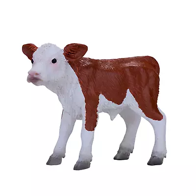 Mojo HEREFORD CALF Farm Animals Play Model Figure Toys Plastic Farmland Cow • £7.95