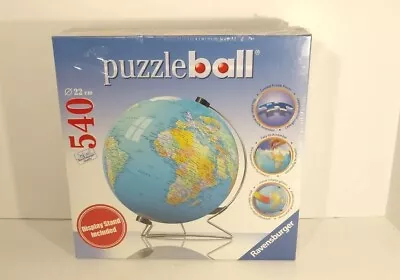 New Sealed Ravensburger Globe PuzzleBall 540 Pieces Display Stand Included NIB • $19.99