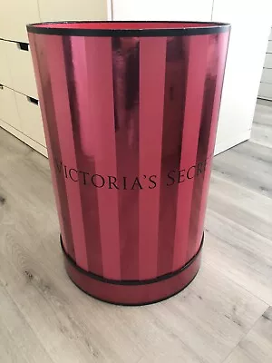 Victorias Secret Large 24” Red Stripe Store Prop Storage Bin • Removable Box Top • $55