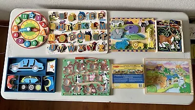 *Lot Of 8* Toddler Wood Puzzles* Melissa & Doug Fisher Price* • $39.97