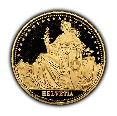 1986-AH Switzerland 1/4 Oz Gold Coin GEM Proof - Eternal Pact Helvetia - G2922 • $825