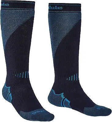 Bridgedale MerinoFusion Mountain Men's Ski Socks NAVY/STEEL • $41.06