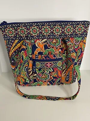 Vera Bradly Venetian Paisley Tote Hand Bag 10449-150 Colorful Retired USA • $20