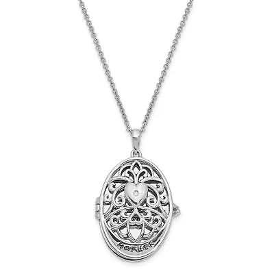 Sentimental Expressions Silver  CZ Antiqued MOTHER I Love You More 18in. Necklac • $70.27